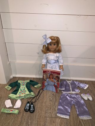 Nellie The Retired American Girl Doll With Book,  Irish Dance Outfit And Pajamas