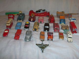 Assortment Of Vintage Dinky Toys Cars And Trucks