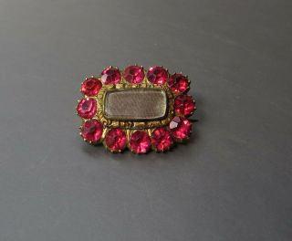 Gold Tone Metal Brooch - May Interest Georgian Style Lace Mourning Pin Collectors