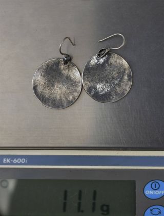CrazieM Sterling 925 Silver Vintage Southwestern Estate Dangle Earrings x8676 4