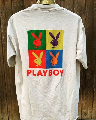 Vintage 80s 90s Playboy Pop Art Warhol T Shirt Rare Design