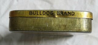 Bulldog Brand Smoking Mixture Holstebro Pocket Tobacco Tin Old Vtg Antique 4