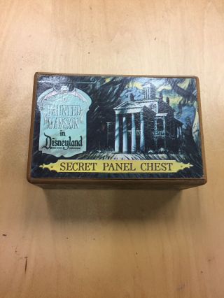 Vintage Wooden Disneyland Haunted Mansion Secret Panel Chest Puzzle Box