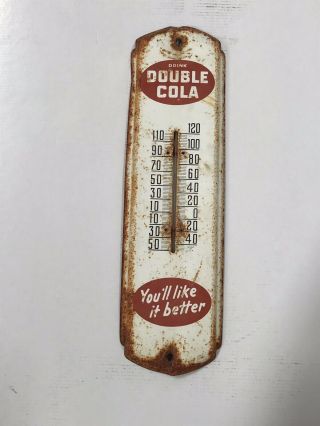 Vintage Double Cola Advertising Thermometer