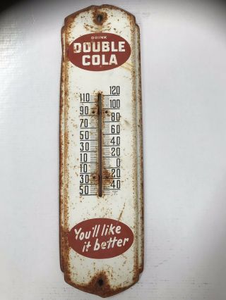 Vintage Double Cola Advertising Thermometer 2