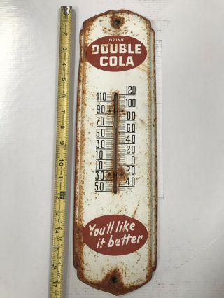 Vintage Double Cola Advertising Thermometer 6