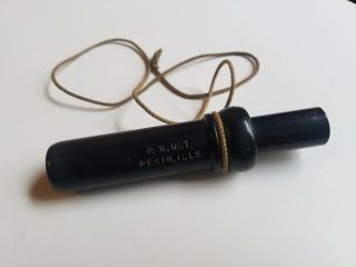 Duck Call P.  S.  Olt,  Perkin,  Ills.  Keyhole Vintage Pat.  Applied For