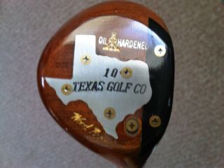 Wood Brothers Texas Golf Co.  Persimmon Driver 10 S300 Shaft Rare Vintage
