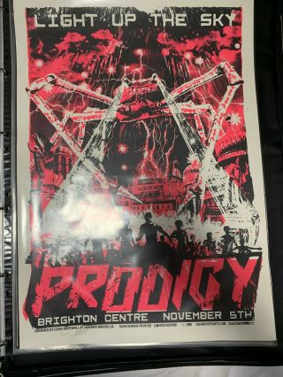 The Prodigy - No Tourists Jacknife Tour Poster - Brighton - Rare,  Limited