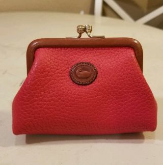 Vintage Dooney & Bourke Red Kiss - Lock Change / Coin Purse / Snap Wallet