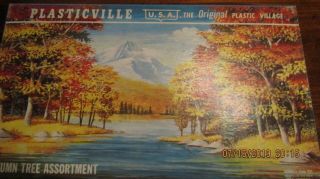 Vintage Plasticville Autumn Tree Assortment O S Scale Train 1975 - 298