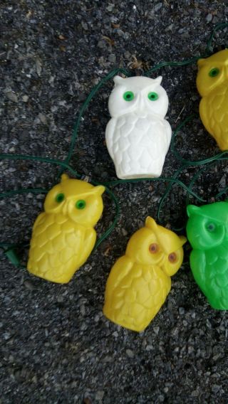 Vintage Blow Mold Owl String Lights Picnic Camping Glamping Retro Plug In. 2