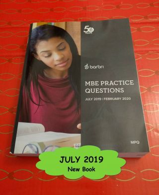 Barbri Bar Exam Mbe Practice Questions July 2019 February 2020 Mpq Rare 