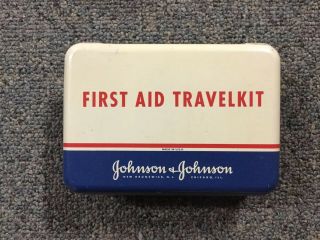 Vintage Johnson And Johnson First Aid Kit/