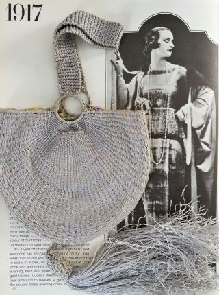 Antique Edwardian Art Deco Hand Made Silk Tassel Flapper Bag Gatsby Bridal