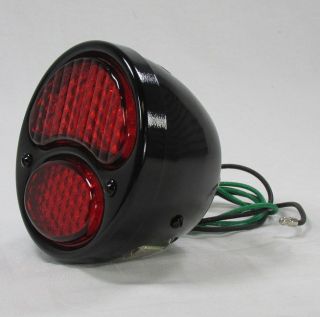 Ford Model A Black Led Motorcycle Tail Light Harley Chopper Bobber Vintage Old