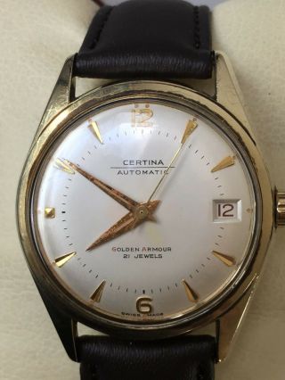 Very Rare Certina Golden Armour Automatic Gents Watch c1950 ' s 2