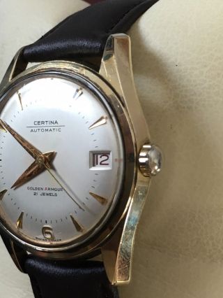 Very Rare Certina Golden Armour Automatic Gents Watch c1950 ' s 4