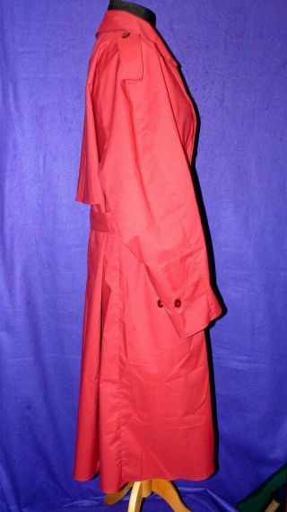 South Bucks RED single texture rubber lined mackintosh raincoat x rare TV fit 7