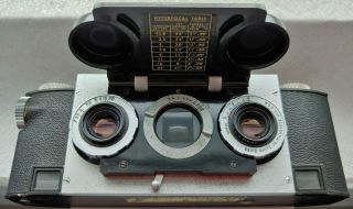 Vintage 1940 ' s Stereo Realist 35 MM Camera W/ Flash F:3.  5 David White Lens 4
