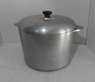 Magnalite Ghc 12 Qt Stock Pot & Lid (11 Liters) Vintage Aluminium Made In Usa