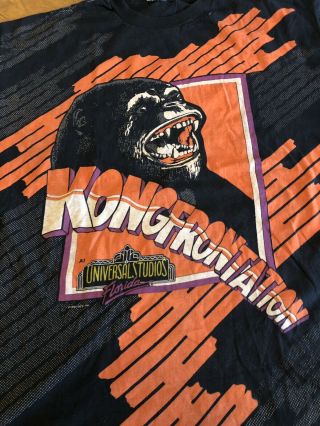 Vtg 1994 All Over Print 90’s King Kong Black Shirt Universal Studios Monsters
