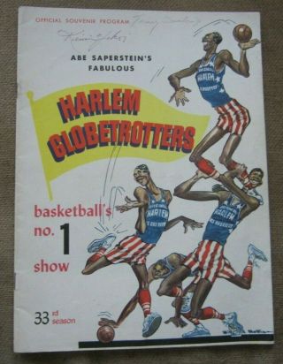 Vintage Autographs 1959 Harlem Globetrotters Official Program