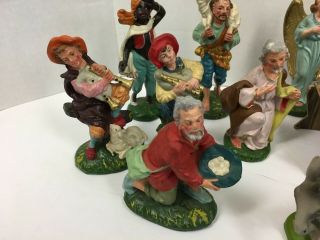 16 Vintage Christmas Nativity Creche Paper Mache Figures Made in Italy 2