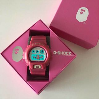 Casio G - Shock A Bathing Ape 1000 Limited Model Dw6900 Pink Very Rare