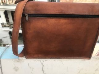 Men ' s Vintage Leather Satchel Messenger Handbags Laptop Briefcase Bag 4