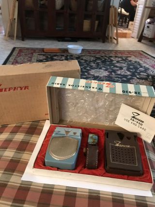 Rarely Found Complete “new Old Stock” Zephyr Model Zr - 930 Transistor Radio