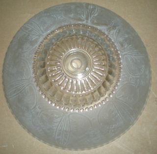 Vintage Glass Ceiling Light Fixture Lens Shade Diffusser Single Hole Mount 9 - 3/4