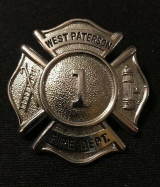 Vintage Silver West Paterson Jersey Fire Dept Fireman 