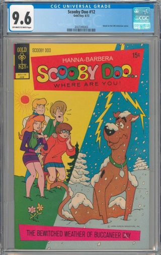 Scooby Doo 12 Cgc 9.  6 Nm,  Rare Gold Key 1970 Series
