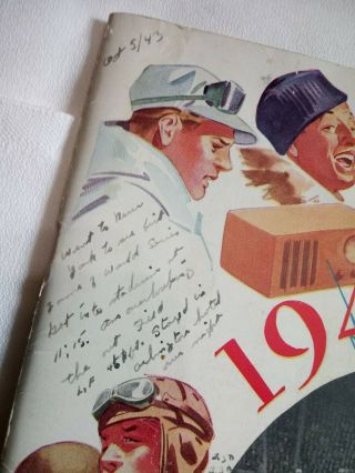 1943 World Series Game Program Yankees Vs Cardinals ww2 wartime vintage 2