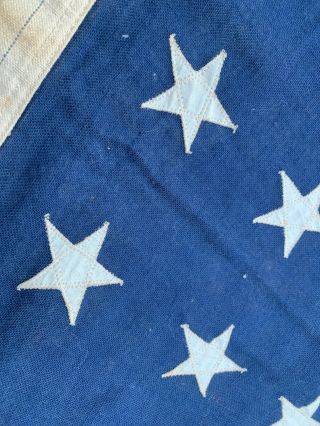 Vintage 4’ X 6’ 48 Star SEWN Stars US Flag - Display Piece - WW2 Era 2