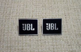 2 Vintage Jbl Metal Logo Emblem Speaker Grill Badge W/pins L100