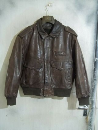 Vintage 3 Safe Raf Leather G - 1 Flying Jacket Size 46 With Liner