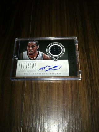 2012 - 13 Intrigue Kawhi Leonard Rc Rookie Auto Jersey Sp /149 Nba Finals Mvp Rare