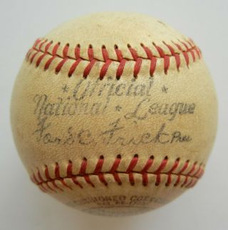 Vintage 1940s FORD FRICK Official NATIONAL LEAGUE SPALDING Baseball MLB 2