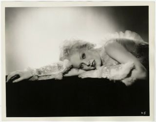 Vintage 1930s Alice Faye Art Deco Otto Dyar Glamour Photograph Vampy Beauty