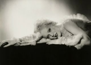 Vintage 1930s Alice Faye Art Deco Otto Dyar Glamour Photograph Vampy Beauty 3