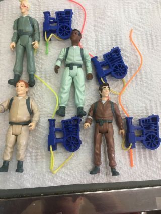 4 Vintage 1984 Columbia Pictures Ghostbusters Action Figures With Packs