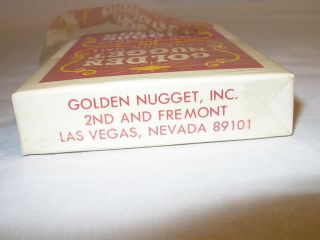Vintage Golden Nugget Casino Playing Cards Red 3