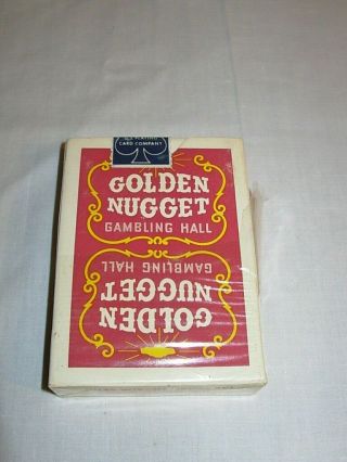 Vintage Golden Nugget Casino Playing Cards Red 6