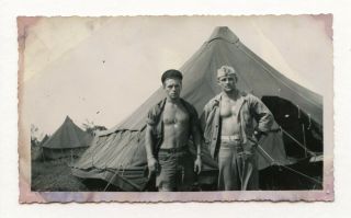 19 Vintage Photo Handsome Shirtless Beefcake Soldiers Muscle Men Snapshot Gay