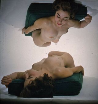 Vintage Stereo Realist Photo 3d Stereoscopic Slide Nude Floating Figure Mult Exp