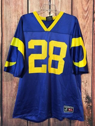Vintage Los Angeles Rams Jersey Marshall Faulk Sz Xl St.  Louis Logo 7 Throwback