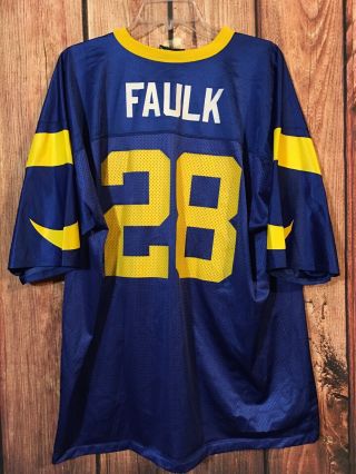 Vintage Los Angeles Rams Jersey Marshall Faulk Sz XL St.  Louis Logo 7 Throwback 2