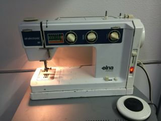 Vintage Elna Air Electronic SU Sewing Machine Switzerland w/ air foot 2